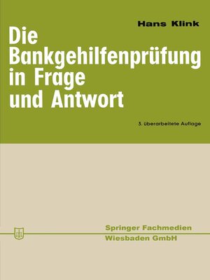 cover image of Die Bankgehilfenprüfung in Frage und Antwort